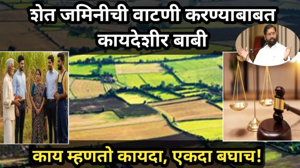 शेत जमिनीची वाटणी करण्याबाबत कायदेशीर बाबी, काय म्हणतो कायदा, एकदा बघाच! | Sheti Vatni Kayada 